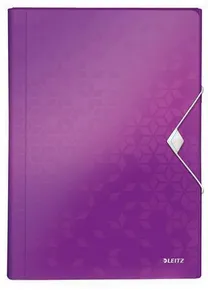 Aktovka s priehradkami Leitz WOW, PP, purpurová